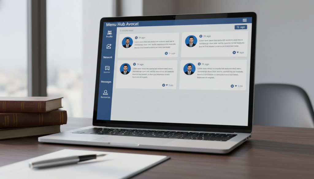 découvrez le fonctionnement du menu hub avocat, le réseau social spécialement conçu pour les avocats, favorisant les échanges professionnels et le partage d'expertise.
